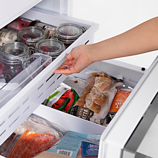 matte black french door fridge