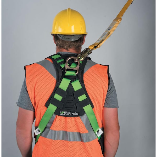 Werner Fall Protection Easy Wear Adjustable Safety Harness with 50 ft. Rope  Lifeline and Lanyard Bundle VB000002 - The Home Depot