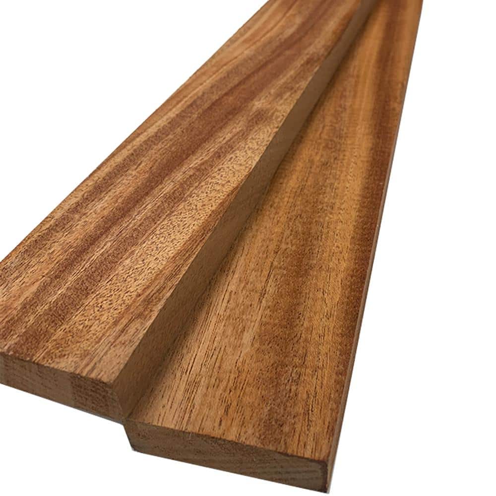 Swaner Hardwood 1 in. x 3 in. x Random Lengths S4S African Mahogany ...