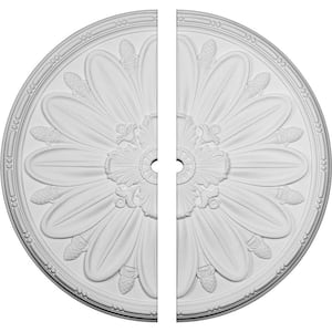 40 in. x 2 in. x 1-7/8 in. Delfina Urethane Ceiling Medallion, 2-Piece (Fits Canopies up to 2 in.)