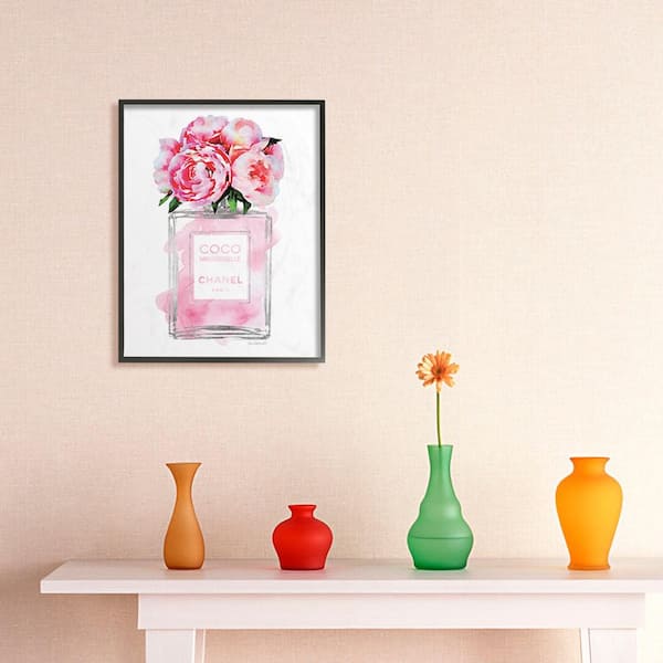 Stupell Industries 10 in. x 15 in. Glam Perfume Bottle V2 Flower Silver  Pink Peony by Amanda Greenwood Printed Wood Wall Art agp-109_wd_10x15 -  The Home Depot