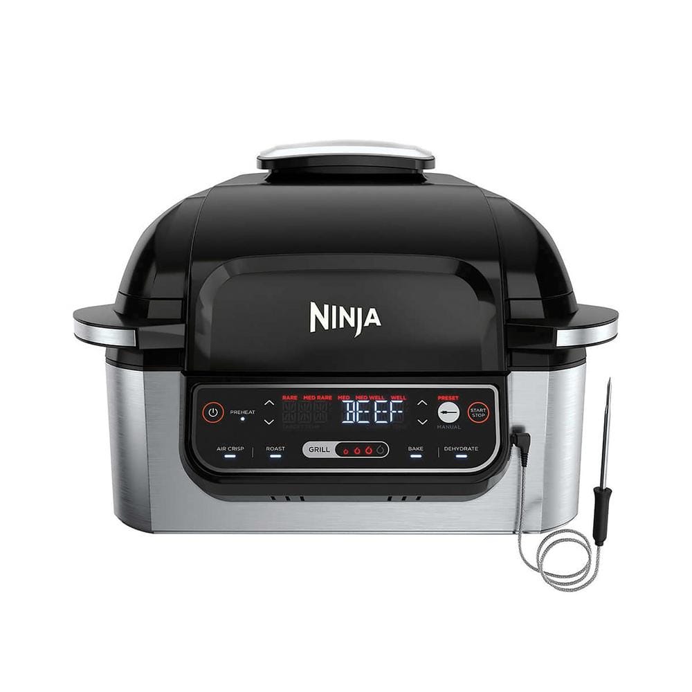 Ninja Refurbished 100 sq. in. Black Smokeless 5in1 Indoor Grill