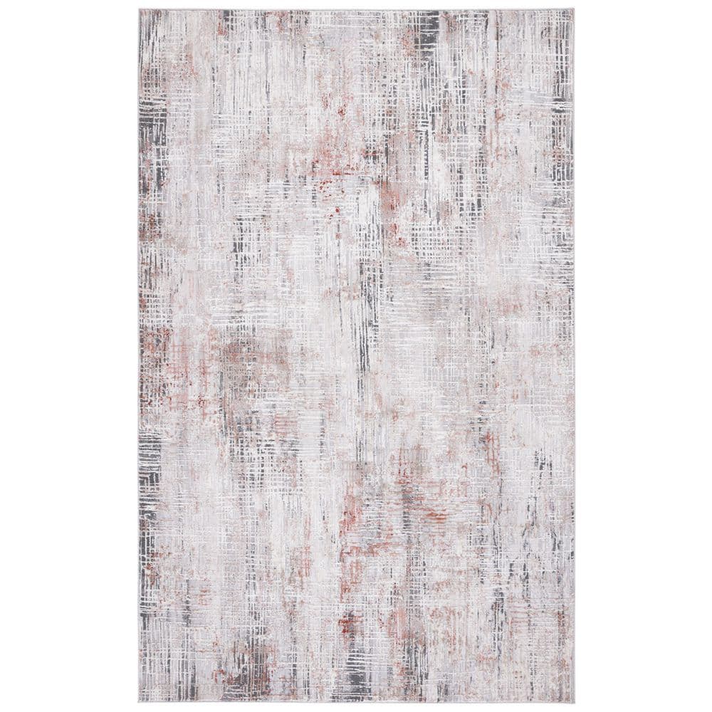 Olive Grey Rust Rug SAFAVIEH Vogue 5 ft. x 8 ft. Rust/Gray Distressed High-Low Area Rug ...
