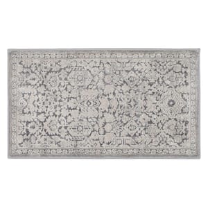 Skyline Gray 2 ft. x 3 ft. Floral Scatter Area Rug