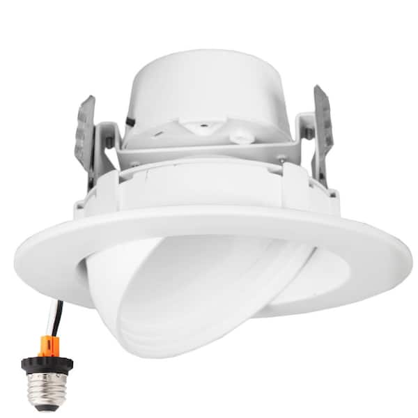 Maxxima 4 in. Round 2700K Warm White New Construction Non-IC Rated Recessed Integrated LED Kit