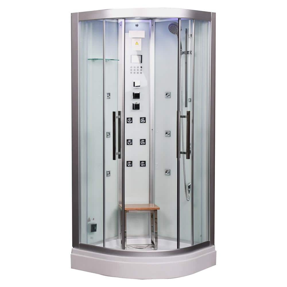 Platinum 35 in. x 35 in. x 87 in. Steam Shower with Bluetooth ...