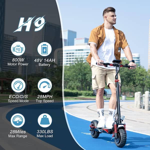EVERCROSS 10 in. H9 Electric Scooter: Adult Model, 800-Watt Motor