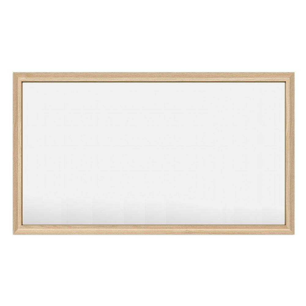 55 in. H x 32 in. W Rectangular Aluminum Alloy Framed and Tempered Glass Wall Bathroom Mirror in Light Yellow Wood price history on PriceWatchPro