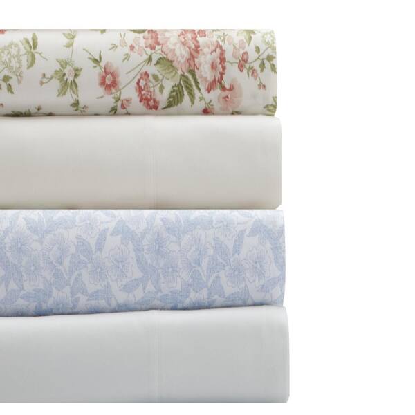 Laura Ashley buy Cotton 6 Pc Queen Sheet Set