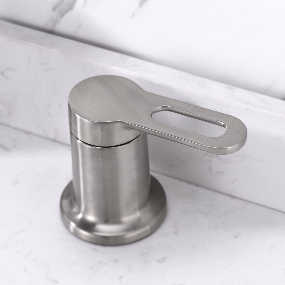 Brushed Nickel Modern Waterfall Widespread Bathroom Faucet