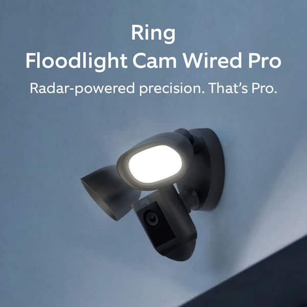Floodlight Cam Pro Wired - Outdoor Smart Security Camera with 3D Motion Detection,Color Night Vision,Audio Plus,Graphite