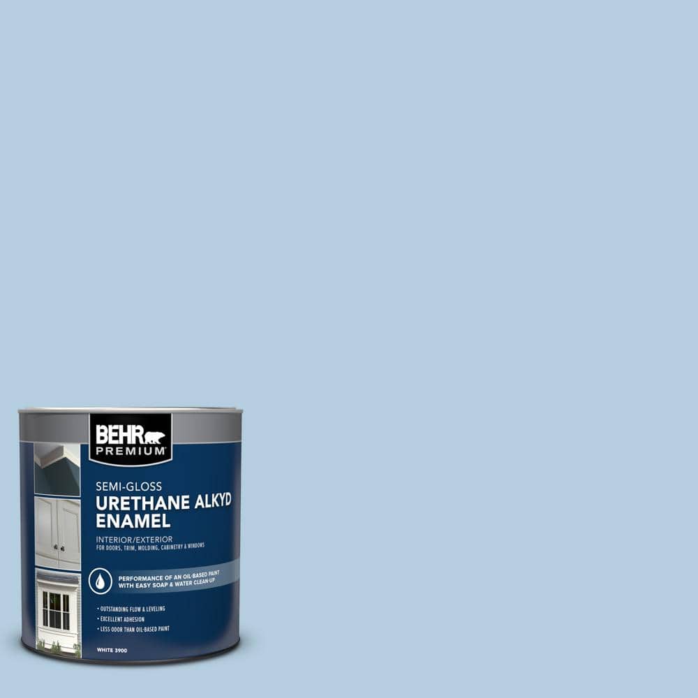 BEHR PREMIUM 1 qt. PPU1414 Crystal Waters SemiGloss Enamel Urethane