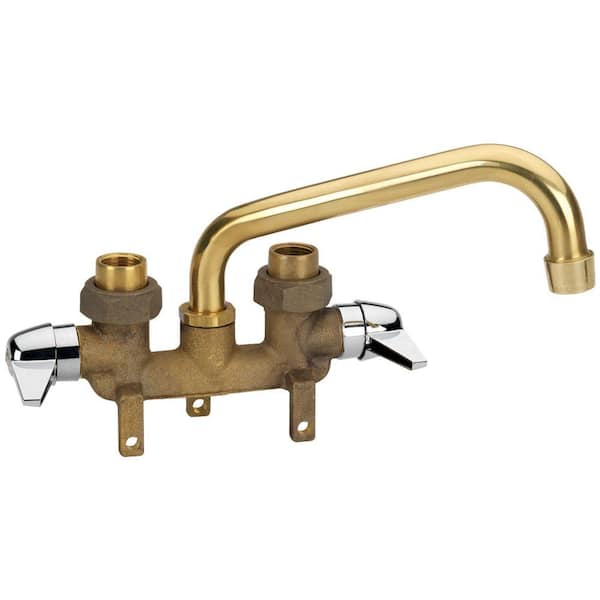 HOMEWERKS 2-Handle Laundry Tray Faucet in Rough Brass