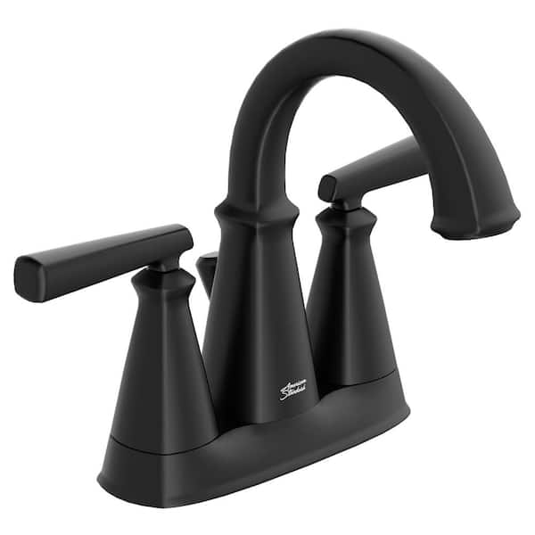 American Standard Edgemere 4 in. Centerset 2-Handle Bathroom Faucet in Matte Black