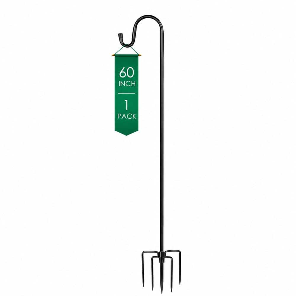 60 in Heavy Duty Shepherd Hook with 5-Prong Base, Adjustable Garden Stake for Bird Feeders, Lanterns and Planters price history on PriceWatchPro