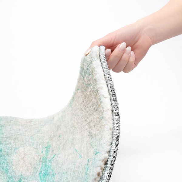 Dream Shag Premium Machine Washable Abstract ADS699 Aloe 10 ft. x 14 ft. Area Rug
