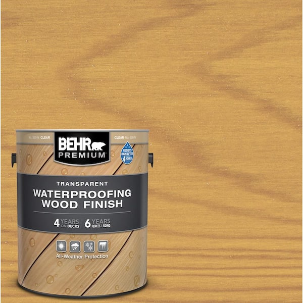 BEHR PREMIUM 1 gal. Clear Transparent Waterproofing Exterior Wood Finish
