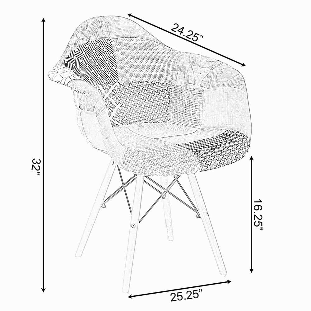 Parsons High Black Wood Side Chair with Ergonomic Design
