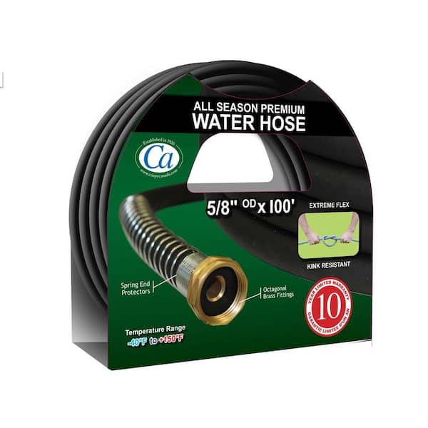 Kink Free All Weather Commercial Duty Water Hose Watering Garden 5/8 in 100 ft 