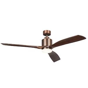 Ridley II 60 in. Indoor Oil Brushed Bronze Downrod Mount Ceiling Fan with Integrated LED with Wall Control Included