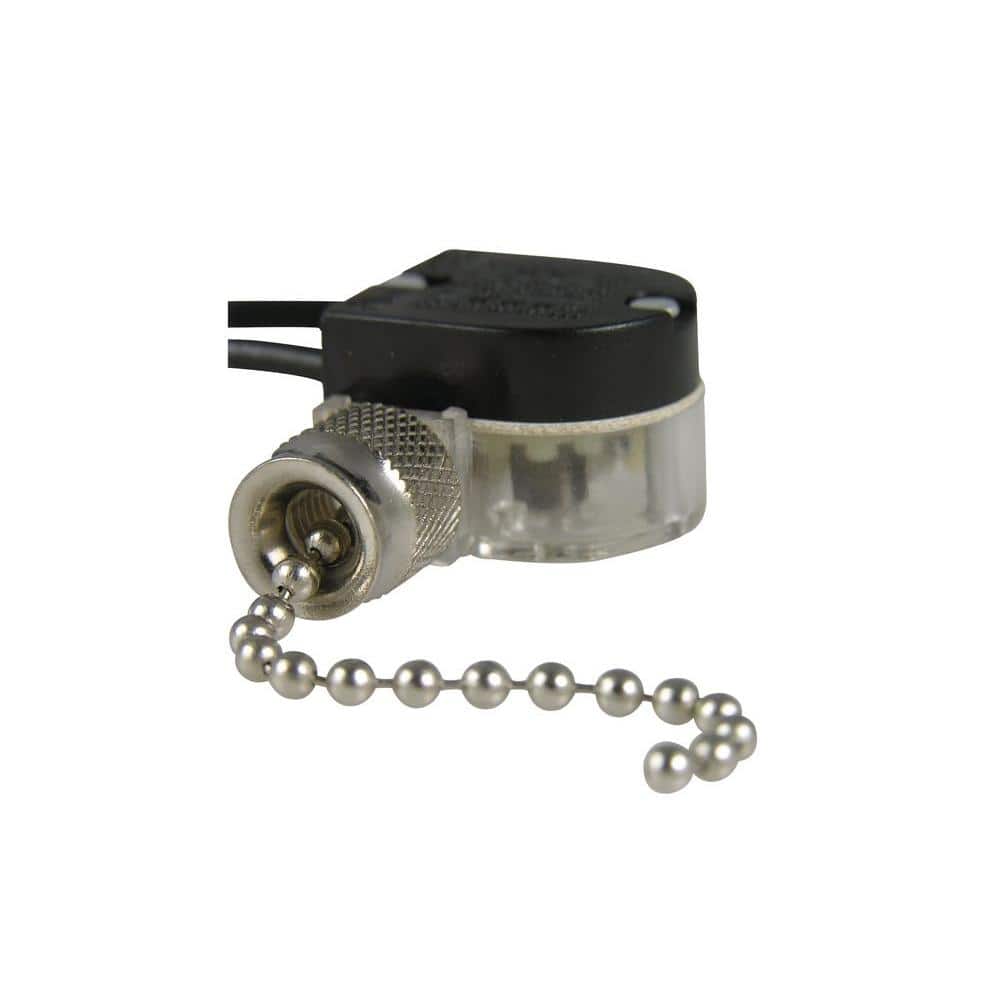 Gardner Bender 3 Amp Single-Pole Single Circuit Pull-Chain Switch - Nickel  (1-Pack) GSW-31 - The Home Depot