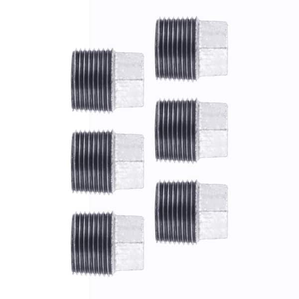 PIPE DECOR 1 in. Galvanized Iron Plug (6-Pack)