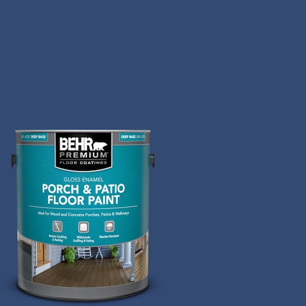 BEHR PREMIUM 1 gal. #S-H-580 Navy Blue Gloss Enamel Interior/Exterior Porch and Patio Floor Paint