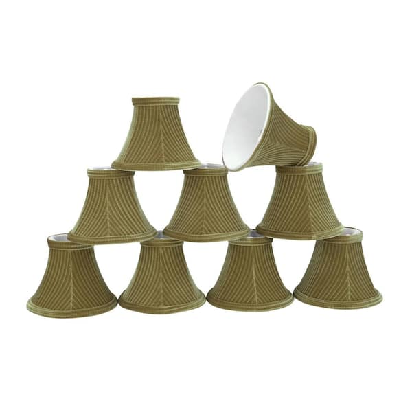 Aspen Creative Corporation 6 in. x 5 in. Brown Green Bell Lamp Shade (9-Pack)