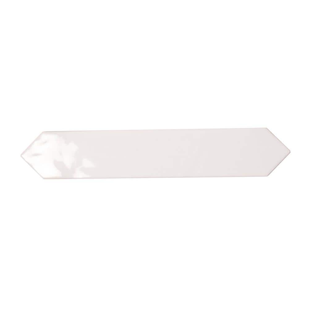 Festa White 1.7 in. x 9.6 in. Glossy Ceramic Picket Wall and Floor Tile (2.37 sq. ft./case) (23-pack) price history on PriceWatchPro