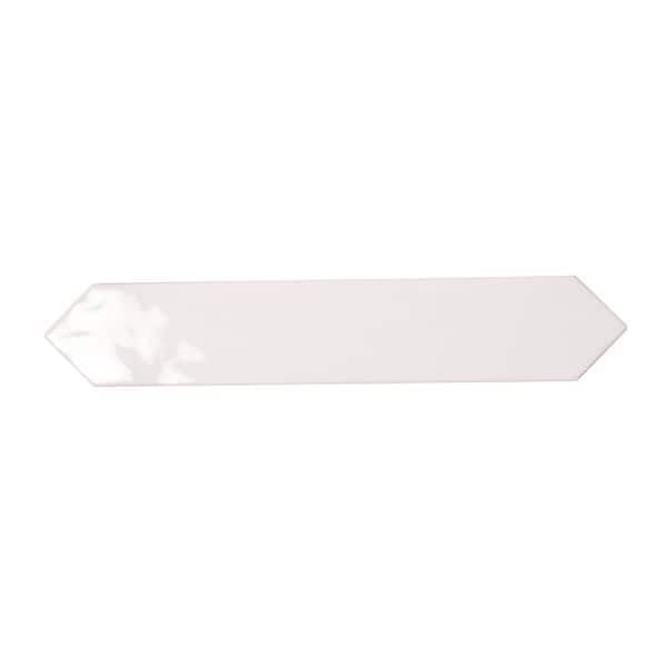 Apollo Tile Festa White 1.7 in. x 9.6 in. Glossy Ceramic Picket Wall and Floor Tile (66 Cases/156.42 sq. ft./Pallet)