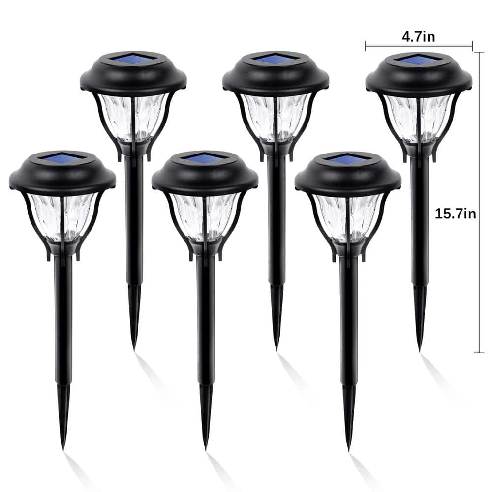Black Solar Powered Integrated LED Pathway Light Multipack
