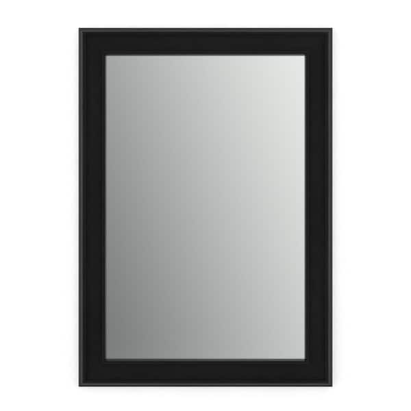 Delta 29 in. W x 41 in. H (M3) Framed Rectangular Standard Glass Bathroom Vanity Mirror in Matte Black