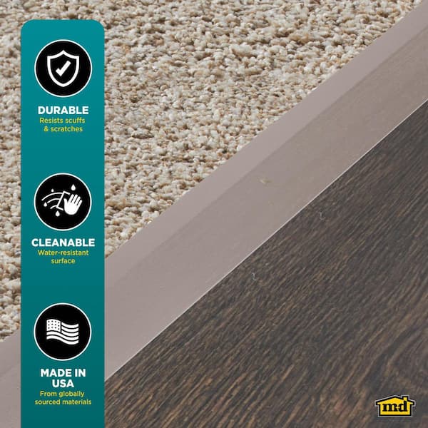 M-D Building Products 2 in. x 144 in. Pewter Aluminum Carpet Trim