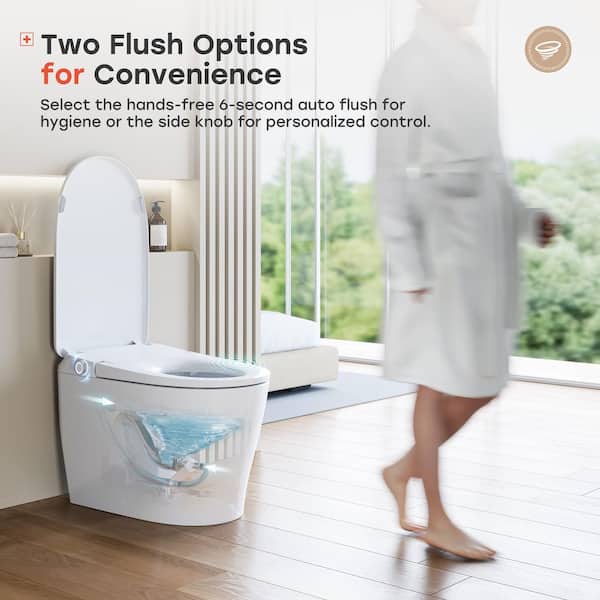 HOROW Elongated Smart Toilet 1.1 GPF with Heated Seat, Auto Flush, and Night Light