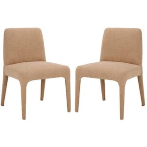 Derrick Oatmeal 18.9 in. Wood Dining Chair (Set of 2)