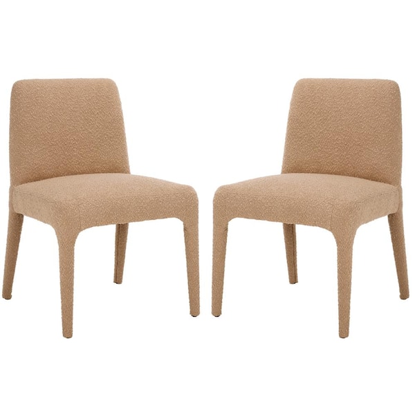 SAFAVIEH Derrick Oatmeal 18.9 in. Wood Dining Chair (Set of 2)