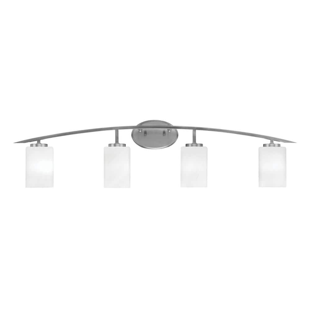 Siena 40 in. 4-Light Graphite Vanity-Light Graphite with 4 in. White Marble