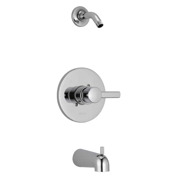 Peerless Apex 1-Handle Wall-Mount Tub and Shower Faucet Trim Kit in Chrome (Valve and Showerhead Not Included)