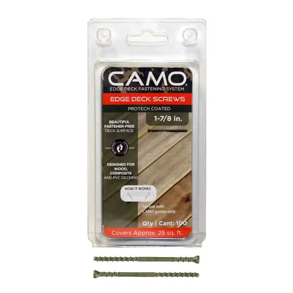 CAMO 1-⅞ in. Exterior Coated Trimhead Hidden Edge Deck Screw (100-Count)
