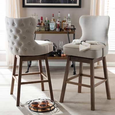 Swivel Baxton Studio Bar Stools Bar Furniture The Home Depot