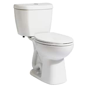 Stealth 2-piece 0.8 GPF Ultra-High-Efficiency Single Flush Elongated Toilet in White, Seat Included (9-Pack)