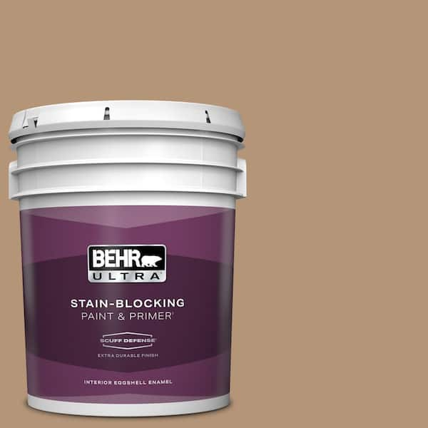 BEHR ULTRA 5 gal. #280F-4 Burnt Almond Extra Durable Eggshell Enamel Interior Paint & Primer