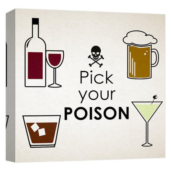 PTM Images ''Pick your Poison'' Canvas Abstract Wall Art 15 in. x 15 in.