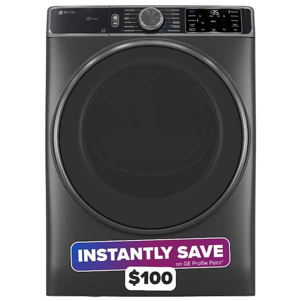 Profile 7.8 cu. ft. Capacity Smart vented Front Load Electric Dryer in Carbon Graphite with Steam and Sanitize Cycle
