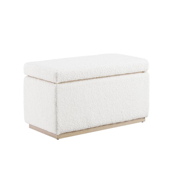 Linon Home Decor Savoy Natural Rectangle Ottoman