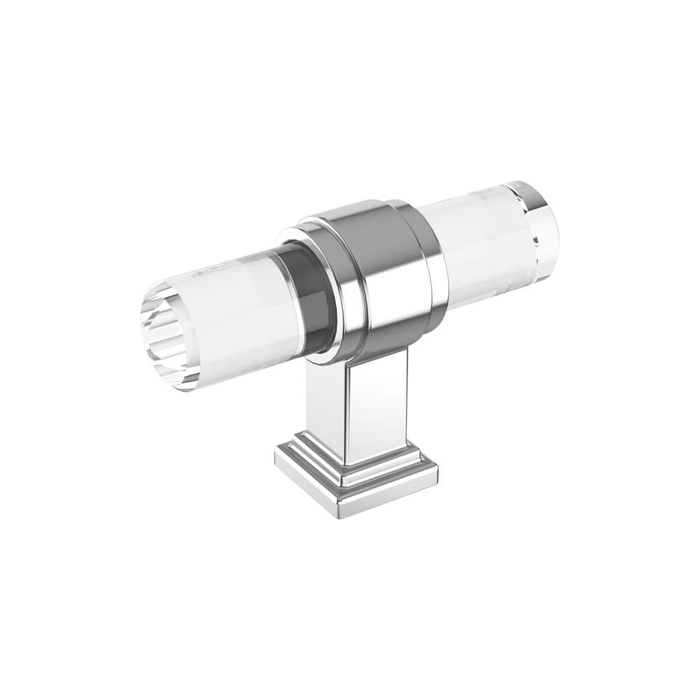 Glacio 2-1/8 in. (54mm) Length Clear/Polished Chrome Bar Cabinet Knob price history on PriceWatchPro