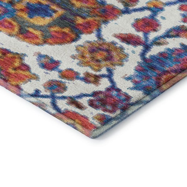 Mayfield Premium Machine Washable Abstract AMF2187 Red 10 ft. x 14 ft. Area Rug
