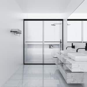 44 in. W to 48 in. W x 70 in. H Framed Bypass Sliding Shower Door with 1/4 in. Tempered Glass and Matte black finish