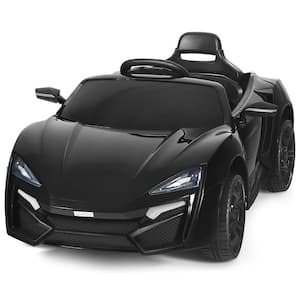 12-Volt Kids Ride On Car 2.4G RC Electric Vehicle with Lights MP3 Openable Doors Black
