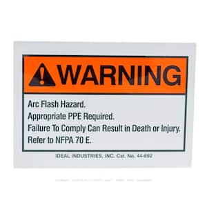3-1/2 in. x 5 in. NEC Arc Flash Adhesive (Pack of 5)
